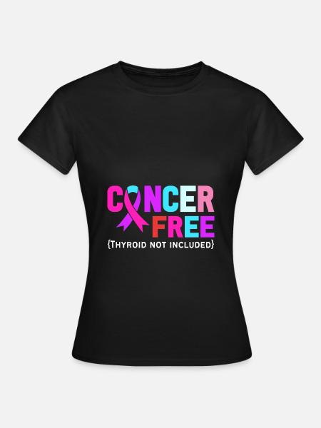 Schilddrüsenkrebs Krebs Schilddrüse - Frauen T-Shirt - Schwarz