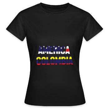 Colombie - T-shirt Femme - noir - Devant - AI Model Female 172 dark (172cm)