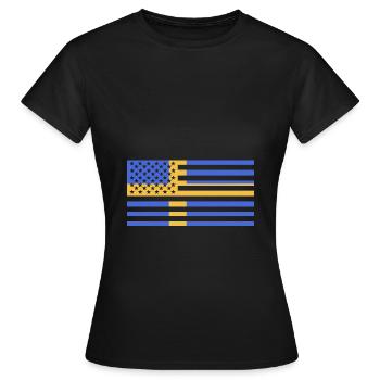 Suède Suédois - T-shirt Femme - noir - Devant - AI Model Female 172 dark (172cm)