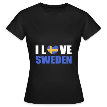 Schweden Schwedisch - Frauen T-Shirt - Schwarz - Vorne - AI Model Female 172 dark (172cm)
