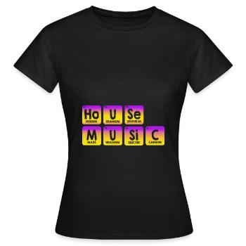 Rave Raver Techno music Techno bass Mixer - Women's T-Shirt - black - Front - AI Model Female 172 dark (172cm)