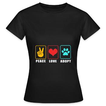 Sauvetage des animaux Droits des animaux Refuge pour animaux de sauvetage des animaux - T-shirt Femme - noir - Devant - AI Model Female 172 dark (172cm)