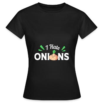 Oignon - T-shirt Femme - noir - Devant - AI Model Female 172 dark (172cm)