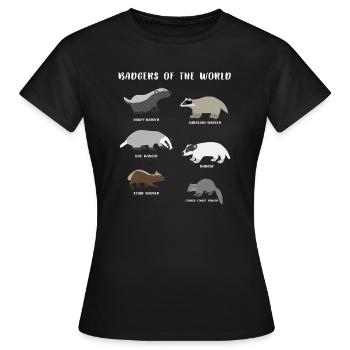 Badgers Of The World - Women's T-Shirt - black - Front - AI Model Female 172 dark (172cm)