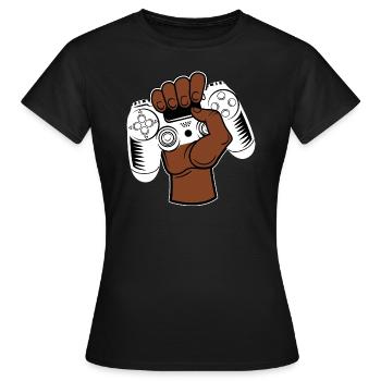 Gaming Controller - Women's T-Shirt - black - Front - AI Model Female 172 dark (172cm)