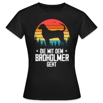 Broholmer - Frauen T-Shirt - Schwarz - Vorne - AI Model Female 172 dark (172cm)