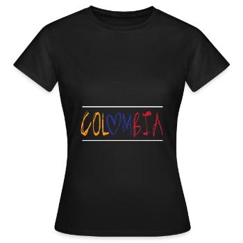 Colombie - T-shirt Femme - noir - Devant - AI Model Female 172 dark (172cm)