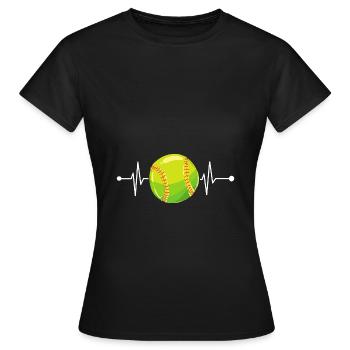 Softball Softball-Spieler - Frauen T-Shirt - Schwarz - Vorne - AI Model Female 172 dark (172cm)