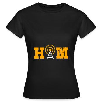 Amateur Radio Radio - Women's T-Shirt - black - Front - AI Model Female 172 dark (172cm)