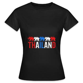Thaïlande - T-shirt Femme - noir - Devant - AI Model Female 172 dark (172cm)