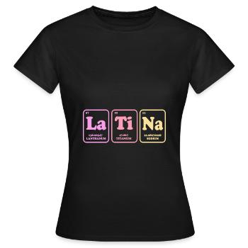 Latina Maman Latino - T-shirt Femme - noir - Devant - AI Model Female 172 dark (172cm)