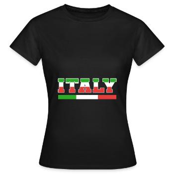 Italy - Women's T-Shirt - black - Front - AI Model Female 172 dark (172cm)
