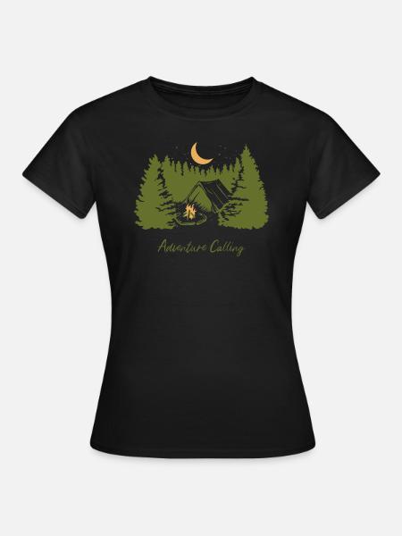Adventure Calling - Frauen T-Shirt - Schwarz