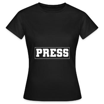 Auteur Presse (Médias) - T-shirt Femme - noir - Devant - AI Model Female 172 dark (172cm)