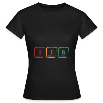 Tableau périodique - T-shirt Femme - noir - Devant - AI Model Female 172 dark (172cm)