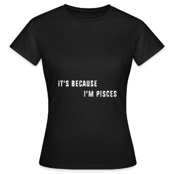 Sternzeichen Fische - Frauen T-Shirt - Schwarz - Vorne - AI Model Female 172 dark (172cm)
