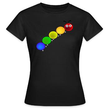 Raupe - Frauen T-Shirt - Schwarz - Vorne - AI Model Female 172 dark (172cm)