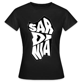 Sardinia Distorted - Women's T-Shirt - black - Front - AI Model Female 172 dark (172cm)