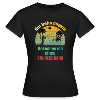 Lustiger Angler Spass Angeln Team Design für Sonne - Frauen T-Shirt - Schwarz - Vorne - AI Model Female 172 dark (172cm)