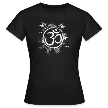 Résonance cosmique : le Om sacré - T-shirt Femme - noir - Devant - AI Model Female 172 dark (172cm)
