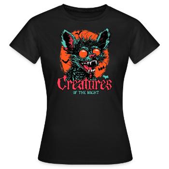Horror - Creatures of the Night - Women's T-Shirt - black - Front - AI Model Female 172 dark (172cm)