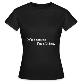 Sternzeichen Waage - Frauen T-Shirt - Schwarz - Vorne - AI Model Female 172 dark (172cm)