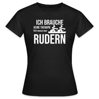 Rudern Ruderer Ruder Geschenk - Frauen T-Shirt - Schwarz - Vorne - AI Model Female 172 dark (172cm)