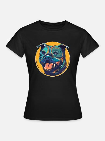 staffordshire - Dame-T-shirt - sort