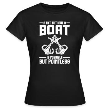 bateau bateau bateau bateau cadeau de bateau - T-shirt Femme - noir - Devant - AI Model Female 172 dark (172cm)