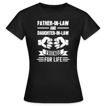 Daughter-in-law & father-in-law gift - Women's T-Shirt - black - Front - AI Model Female 172 dark (172cm)