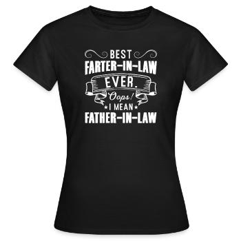 Schwiegervater Dad Schwiegervater Geschenk - Frauen T-Shirt - Schwarz - Vorne - AI Model Female 172 dark (172cm)