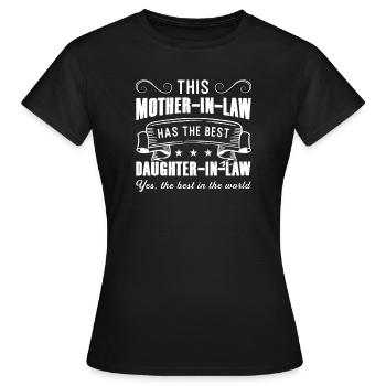 Belle-mère & belle-fille famille - T-shirt Femme - noir - Devant - AI Model Female 172 dark (172cm)