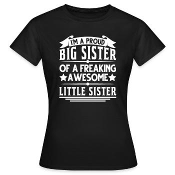 Big Sister Little Sister Sisters Big - Women's T-Shirt - black - Front - AI Model Female 172 dark (172cm)