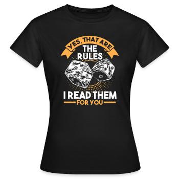 Board game board games board game gift - Women's T-Shirt - black - Front - AI Model Female 172 dark (172cm)