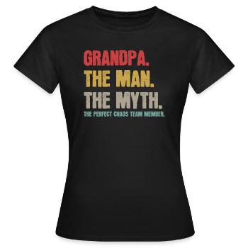 Cadeau grand-père grand-père grand-père - T-shirt Femme - noir - Devant - AI Model Female 172 dark (172cm)
