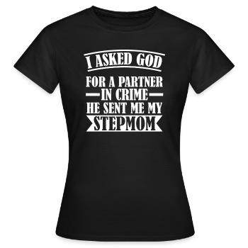 Stiefmutter Stiefmutter Bonus Mama Geschenk - Frauen T-Shirt - Schwarz - Vorne - AI Model Female 172 dark (172cm)