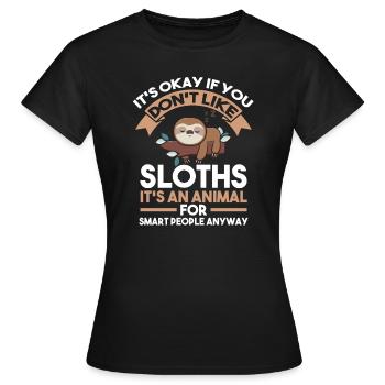 Paresseux paresseux paresseux paresseux - T-shirt Femme - noir - Devant - AI Model Female 172 dark (172cm)