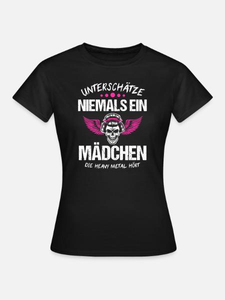 Heavy Metal Mädchen Musik Heavy Metal Fan - Frauen T-Shirt - Schwarz