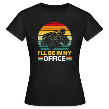 Tondeuse tondeuse pelouse jardin cadeau - T-shirt Femme - noir - Devant - AI Model Female 172 dark (172cm)