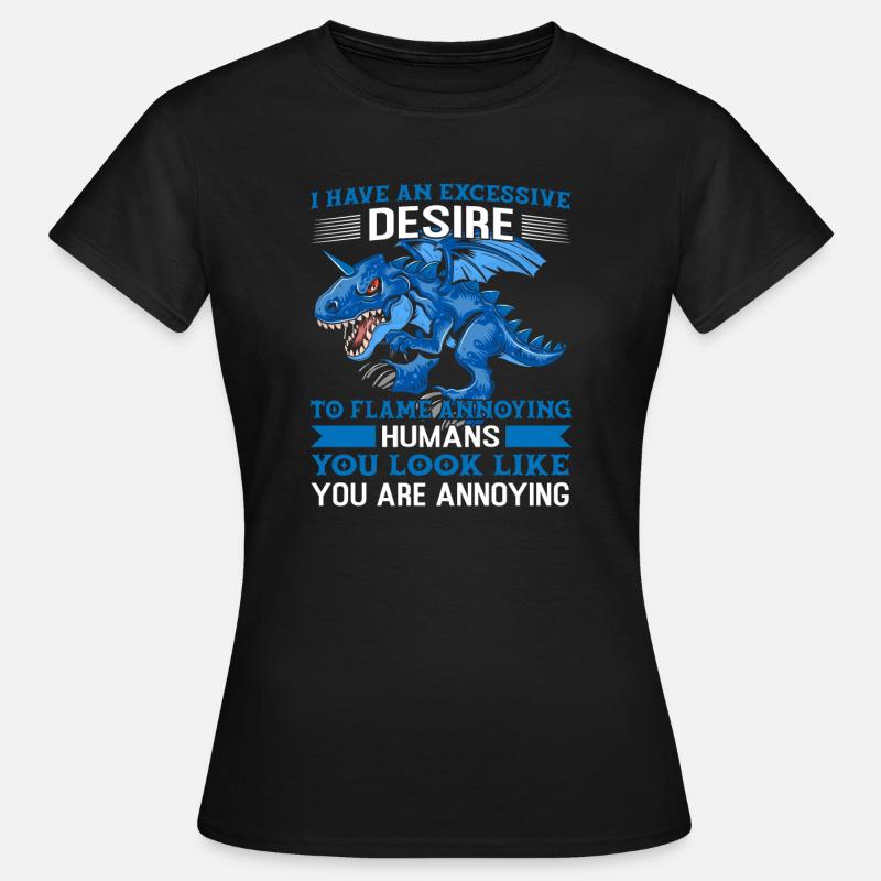 Dragon Dragons Dragons Lover Gift - Women's T-Shirt - black