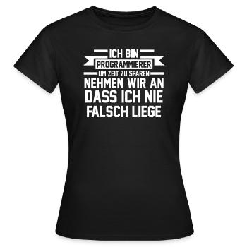 Programmierer Programmierung Informatiker - Frauen T-Shirt - Schwarz - Vorne - AI Model Female 172 dark (172cm)