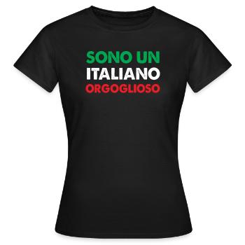 Italienisch Italienische Flagge Geschenk - Frauen T-Shirt - Schwarz - Vorne - AI Model Female 172 dark (172cm)