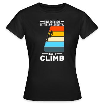 Climbing Girl Climbing Girl Cadeau - T-shirt Femme - noir - Devant - AI Model Female 172 dark (172cm)