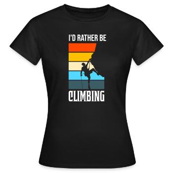 Climbing Climbing Cadeau - T-shirt Femme - noir - Devant - AI Model Female 172 dark (172cm)