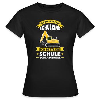 Schulkind Schulanfänger Schulanfang Geschenk - Frauen T-Shirt - Schwarz - Vorne - AI Model Female 172 dark (172cm)