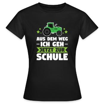 Schulkind Schulanfänger Schulanfang Geschenk - Frauen T-Shirt - Schwarz - Vorne - AI Model Female 172 dark (172cm)