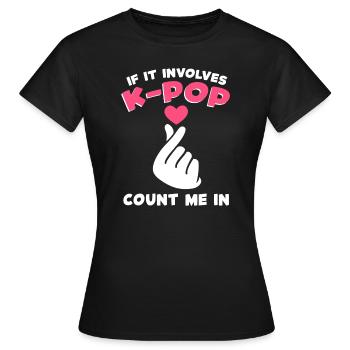K-Pop K-Pop cadeau - T-shirt Femme - noir - Devant - AI Model Female 172 dark (172cm)
