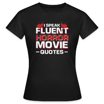 Horrorfilm Horrorfilm Geschenk - Frauen T-Shirt - Schwarz - Vorne - AI Model Female 172 dark (172cm)