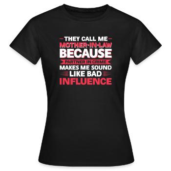 Schwiegermutter Schwiegermutter Familie Geschenk - Frauen T-Shirt - Schwarz - Vorne - AI Model Female 172 dark (172cm)