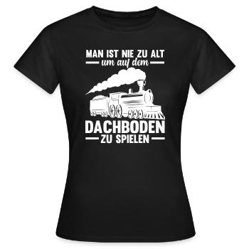 Modelleisenbahn Modelleisenbahn Modellbau Geschenk - Frauen T-Shirt - Schwarz - Vorne - AI Model Female 172 dark (172cm)